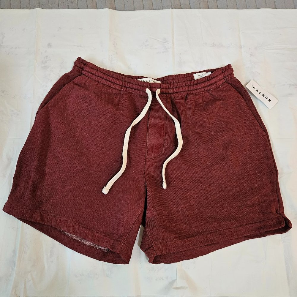 PacSun Burgundy Basic Fleece Sweat Shorts Size Medium